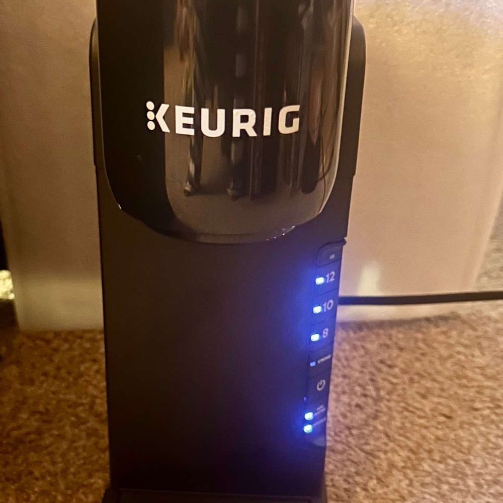 Keurig Black Coffee Brewer with Blue LED Indicators